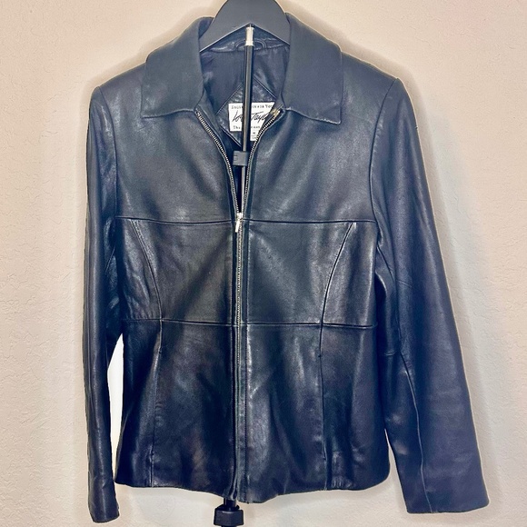 Lord & Taylor Jackets & Blazers - Vintage Lord & Taylor 100% Genuine Leather, Zip-Front Jacket, Size M